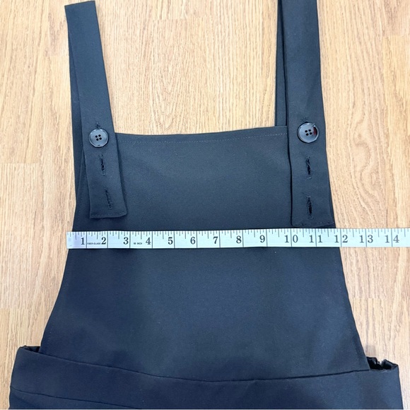 Nasty Gal Wide Leg Dungaree Jumpsuit overalls BLACK size 10 NWT - Picture 17 of 17